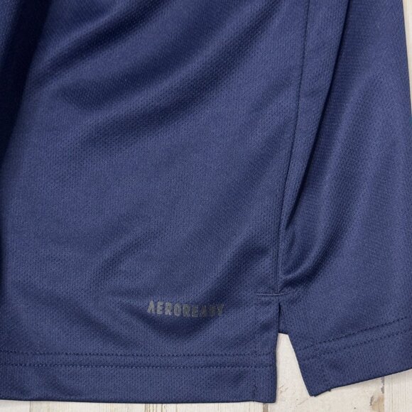 Adidas Navy Teurlings Catholic School Short Sleeve Golf Grind Polo Shirt Sz 3XL - Picture 4 of 8